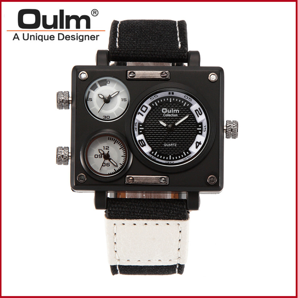 OULM Ou Lei Mechanism Quartz Men's Belt Brand Sport Watch_voghion.com