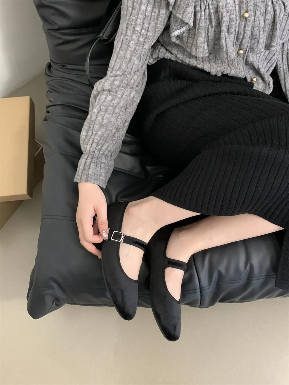 Mary jane instappers voor dames comfortabele platte schoenen_voghion.com