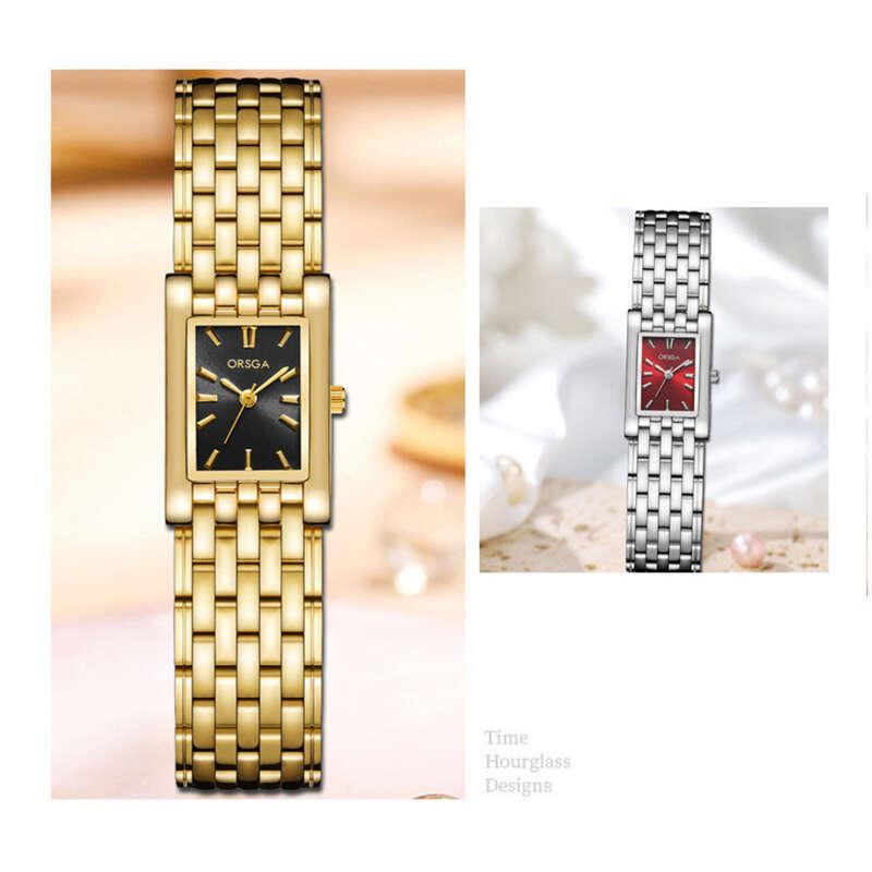Orologio al quarzo da donna con bracciale a catena elegante_voghion.com