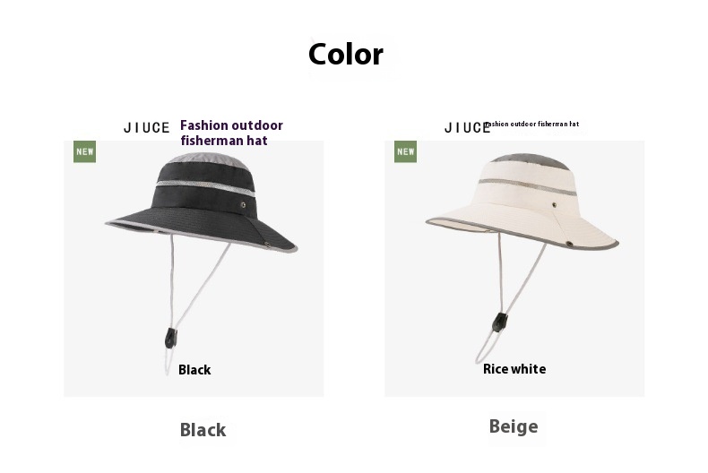 New Large Brimmed Waterproof Outdoor Hat for Men and Women, Suitable for Casual Mountaineering, Sun Protection, Face Covering, Fishing Hat_voghion.com