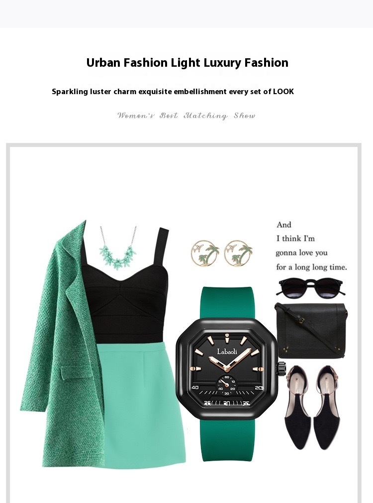 Labaoli/La Polaroid Watch Orologio da polso da donna casual grande Tiktok con secondo quadrante indipendente in silicone_voghion.com