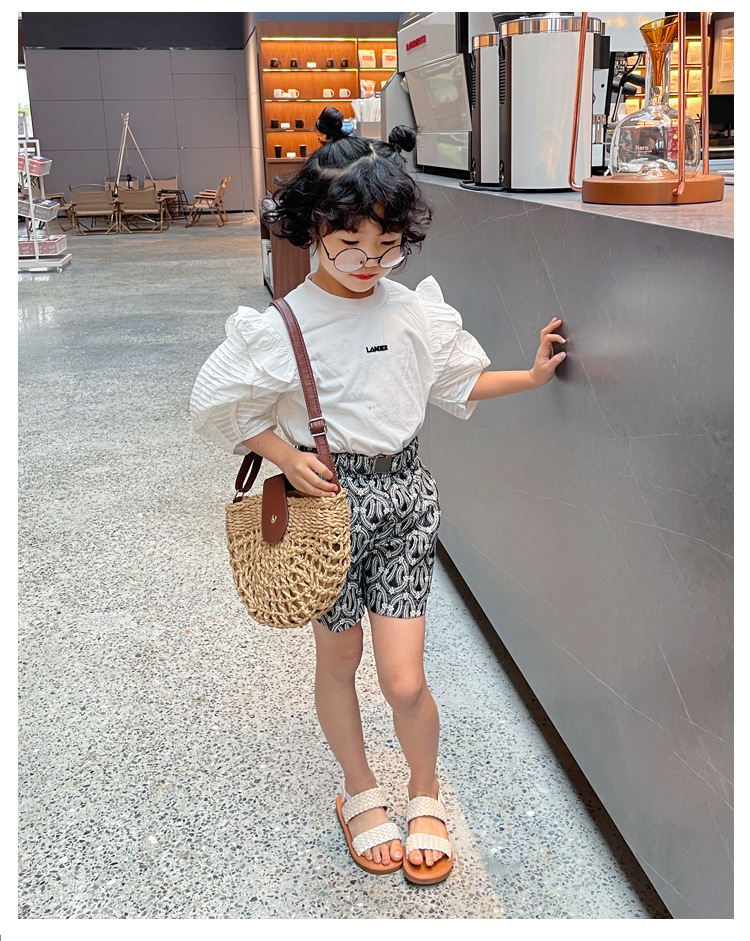 Mädchen gewebte Sandalen 2024 Frühjahr/Sommer Kinder offene Zehen römischen Stil Strandschuhe Baby Prinzessin Schuhe_voghion.com