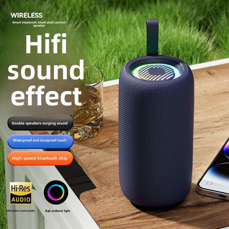 【 8000 chansons incluses 】 Enceinte Bluetooth intelligente, étanche et résistante aux chocs, pour l'extérieur, avec un son de faible tonalité pour la maison_voghion.com