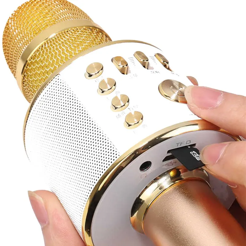 K38 4 Colors For Wireless Bluetooth Karaoke Microphone Handheld KTV Home Mic Speaker Player Professional Microphones_voghion.com