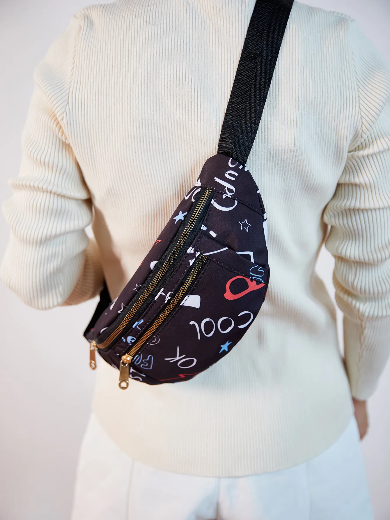 Marsupio piccolo a tracolla per donna, con cinturino regolabile, alla moda, cintura toracica, per sport, allenamento, viaggi, vita_voghion.com