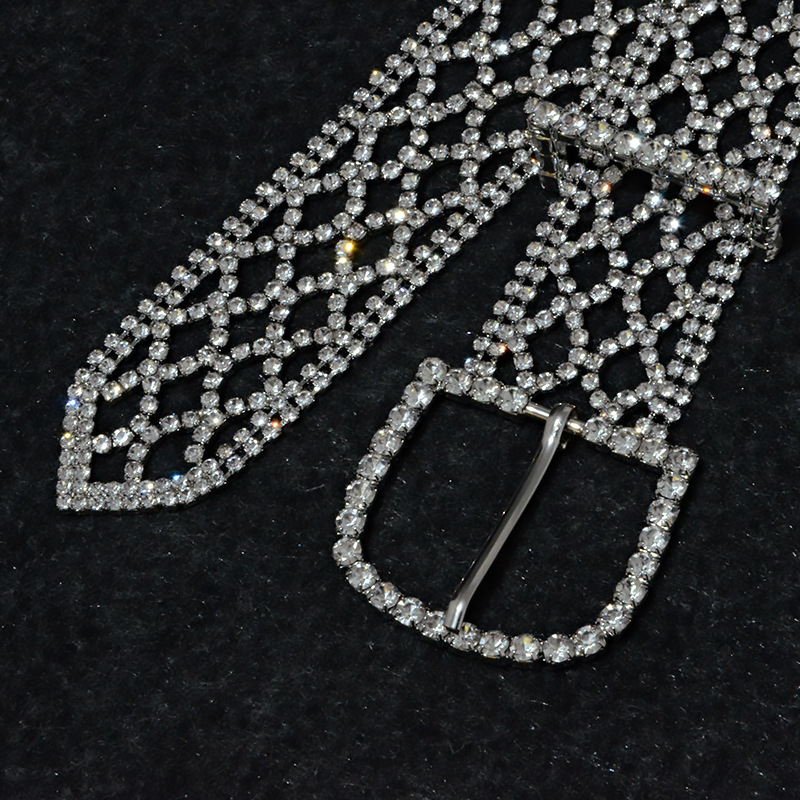 Lussuosa catena in vita tempestata di diamanti in stile donna, abito da sposa da sposa, strass di cristallo alla moda e versatile_voghion.com