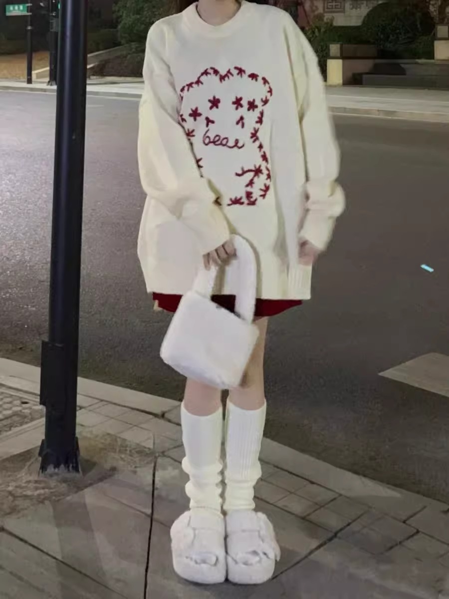 Calzini lavorati a maglia Lolita Calzini polpaccio jk estesi Calzini gamba modificati Calzini gamba Maschera dimagrante gamba_voghion.com
