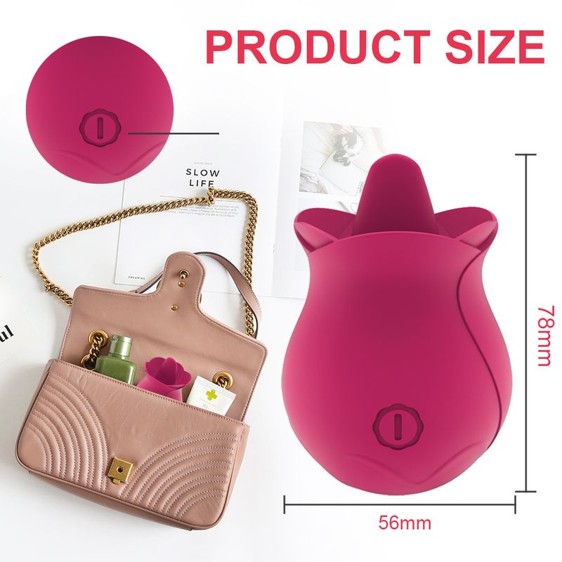 Rose Vibrator Mänguasjad Naised Muna Kliitori imemine G-punkti stimulaator Masturbaator Seksmänguasi Keele lakkumine 18 täiskasvanud naisele_voghion.com