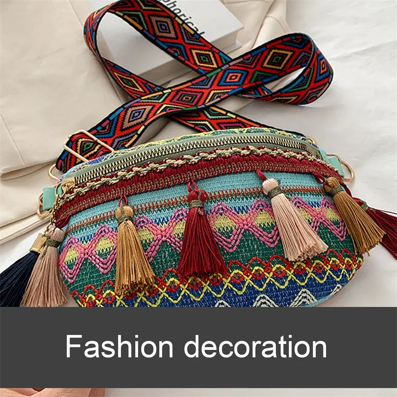 1 borsa a tracolla da donna in pelle intrecciata con nappa, stile retrò, Xinkan, tendenza moda_voghion.com