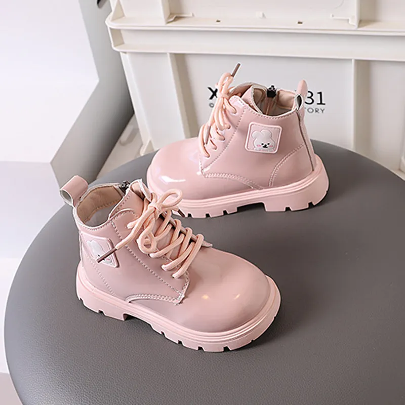 Kinder Mode Kaninchen Winter Herbst Weiche Sohle Reißverschluss Niedlichen Cartoon-Design Kurze Mädchen Schuhe Littlesprouts_voghion.com
