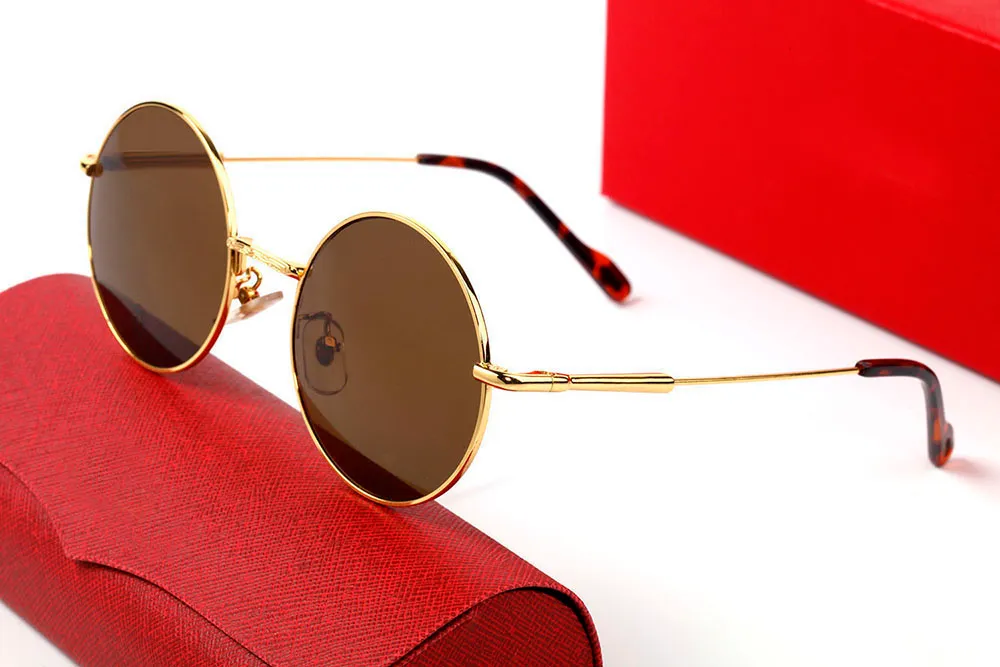 óculos de sol retrô Armações de óculos de sol acessórios para óculos Oval Full clear gold óculos de grau Homens mulheres designer olho Twist pernas_voghion.com