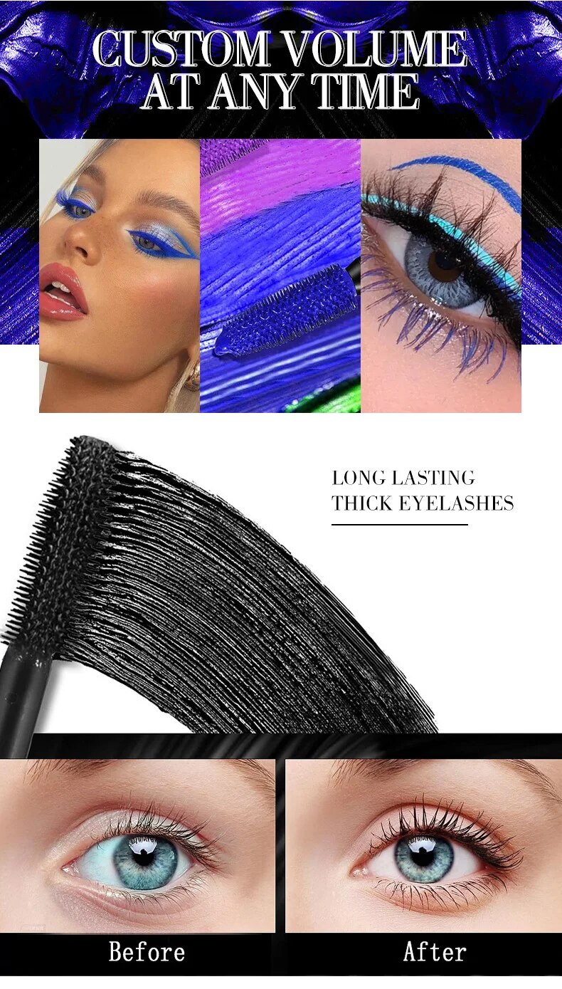 Mascara volume 5d waterproof allongeant et courbe vos cils_voghion.com