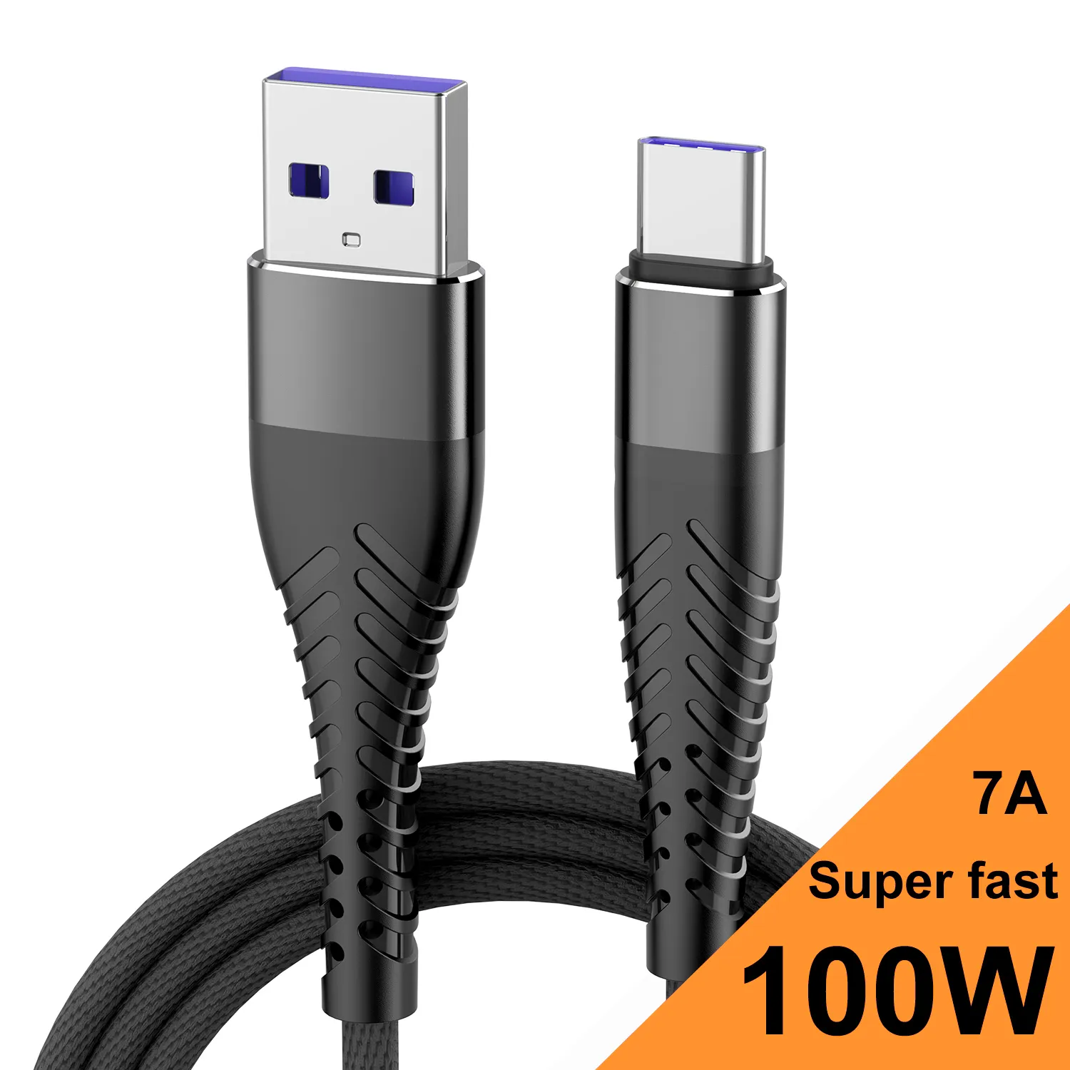 100W 7A Typ C USB Fast Charging For Samsung Xiaomi Huawi Onplus Rdmi Data Wir Mobil Phon Chargr Cord Typ-C_voghion.com