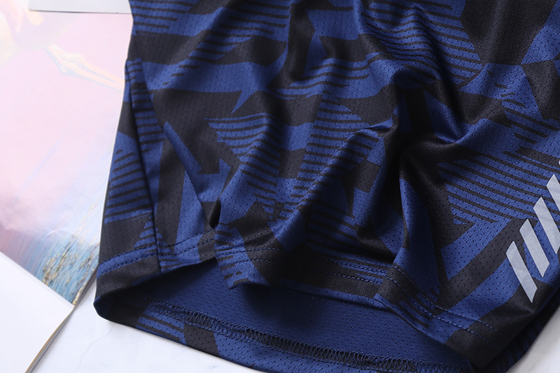 Ensemble de vêtements pour enfants, motif géométrique moyen et grand, 2025, t-shirt à manches courtes, ensemble deux pièces tendance pour garçons_voghion.com