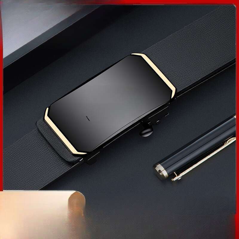 Men's Toothless Inner Business Automatic Buckle Hundred Belt_voghion.com