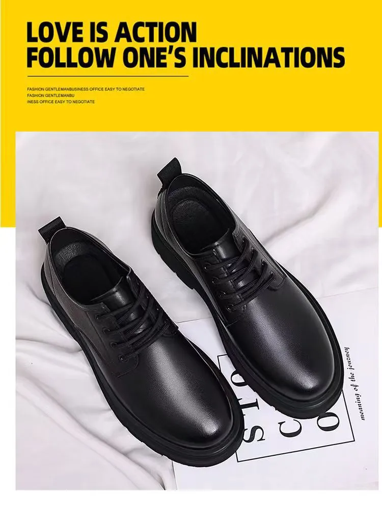 Scarpe uomo in pelle business casual stringate suola morbida_voghion.com