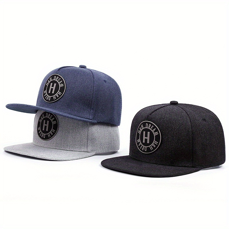 Men's and Women's Flat Street Embroidered Letter H Hip Hop Baseball Hat_voghion.com