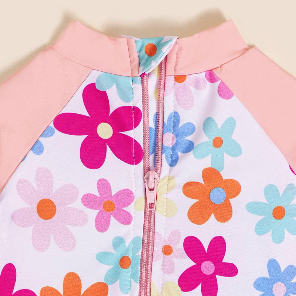 Mutter & Kinder kinder badeanzug Sommer kleines mädchen langarm einteiliges badeanzug nette mädchen sonnencreme heißer frühling kleidung_voghion.com