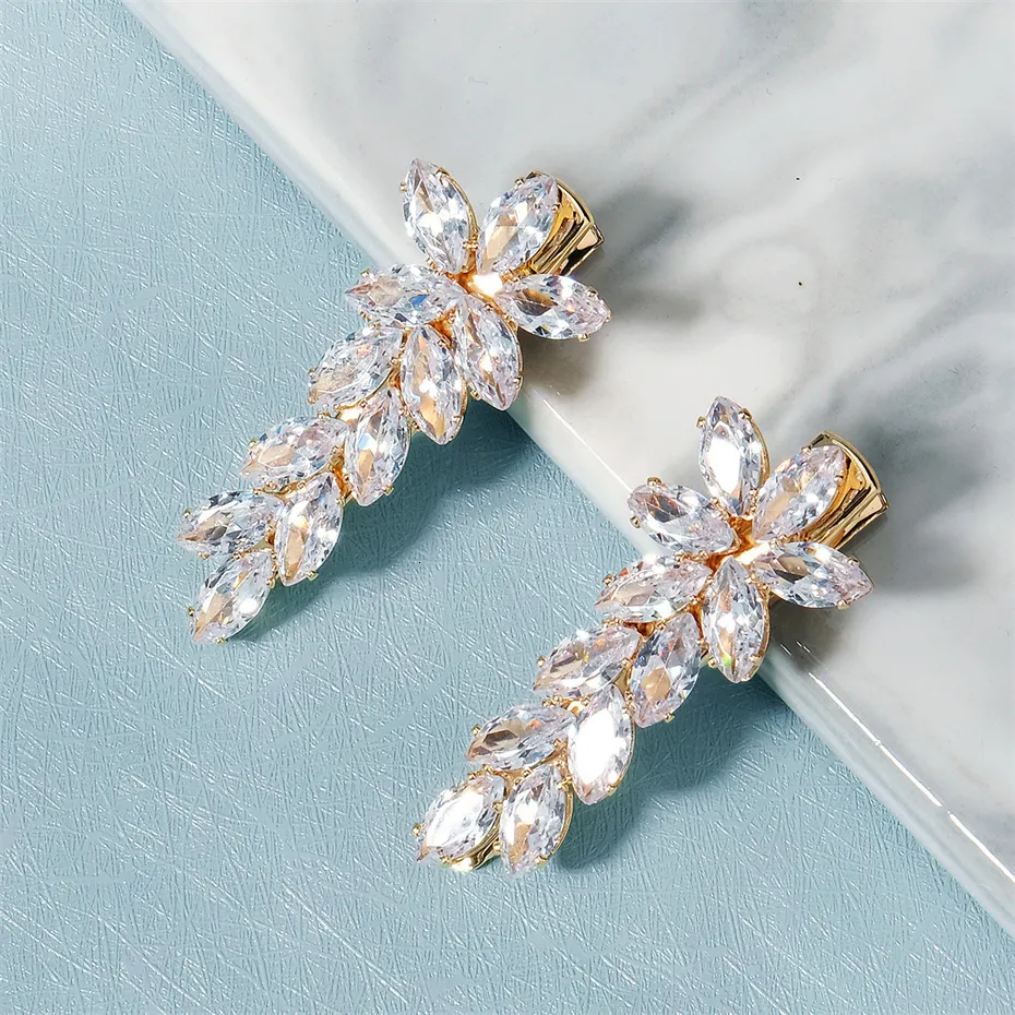 Bijoux Efily Mode Coréenne Zircone Cubique Clips 2PcsLot Cristal Barrette Épingles À Cheveux pour Femmes Fille Mariée Mariage Cheveux_voghion.com