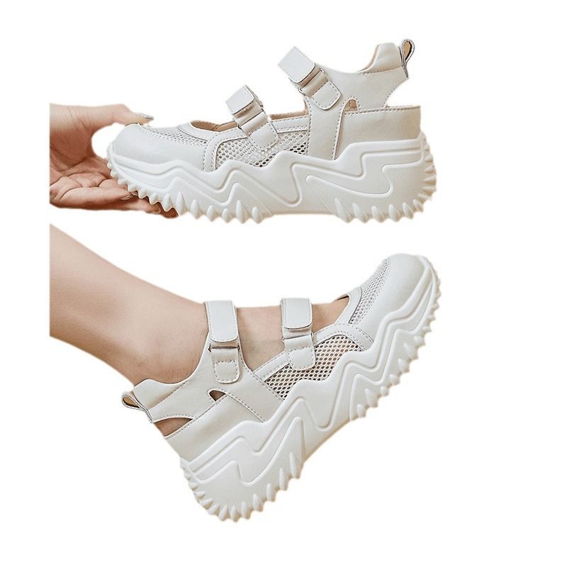 Sandalen dicker Sohle und Zehenkappe im Sommer 2024, aus atmungsaktivem, leichtem Echtleder, mit_voghion.com