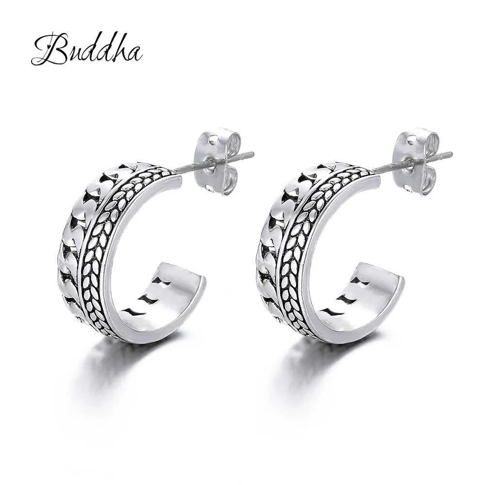Brățară cu lanț din argint Buddha, culoare argintie, pentru bărbați, bijuterii, cadou, calitate bună, 210609_voghion.com