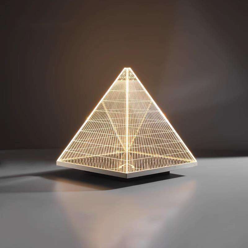 [Pyramid] Modern And Minimalist Design Of Bedroom Study Lamp, Living Room Sofa, Coffee Table Decoration Desk Lamp_voghion.com