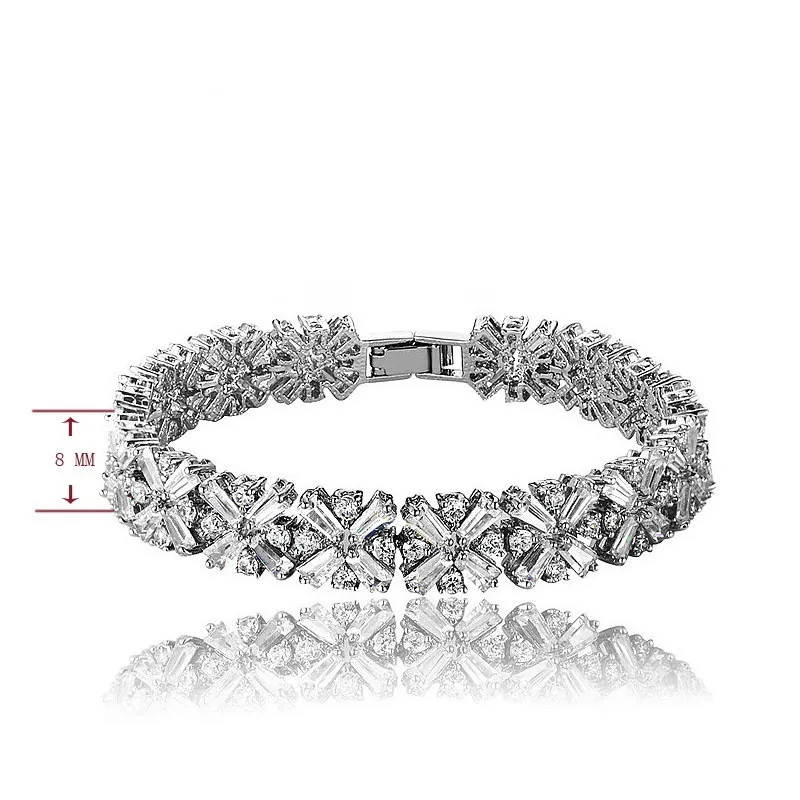 Moissanite Bangle Bracelet In Sterling Silver Fine Jewelry_voghion.com
