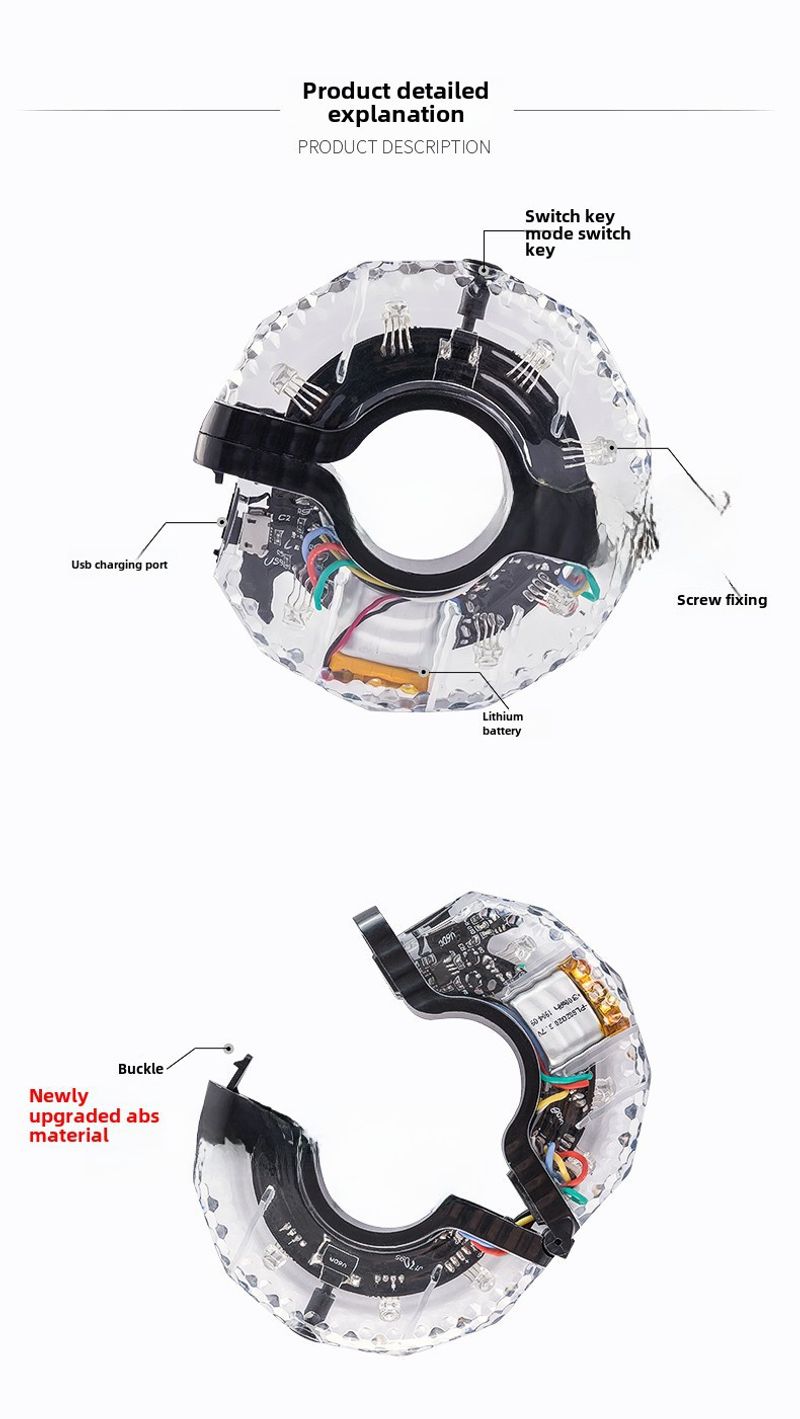 Mașină de echilibru pentru copii Impression Wer Drum Bicicletă Hot Wheel Încărcare USB Bicicletă glisantă Lumină de avertizare pentru călătorie de noapte_voghion.com