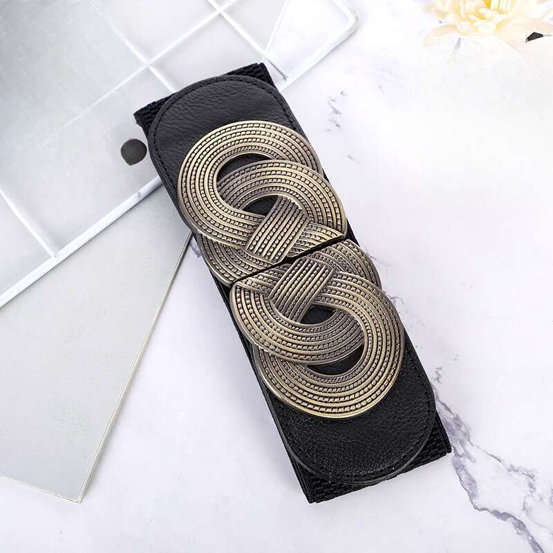 Ceinture élastique tendance pour femme, nouvelle collection décontractée, large et décorative_voghion.com