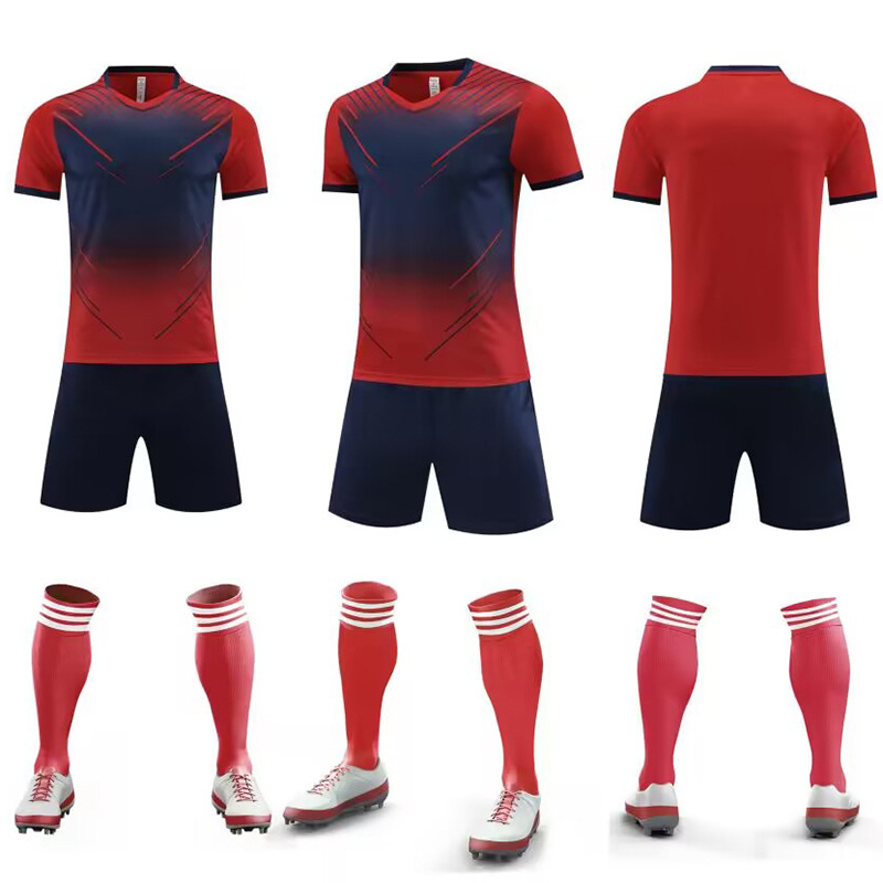 Bedrukte wedstrijdtraining de Speed Student Games, korte mouwen kindervoetbalshirt set voor heren_voghion.com
