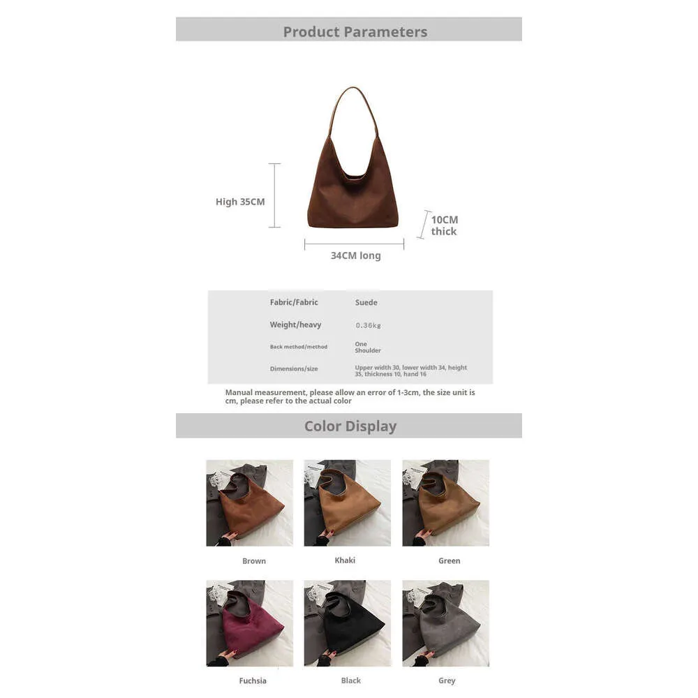 New Retro Niche Suede Women's Versatile Shoulder Fashionable Underarm Tote Bag_voghion.com