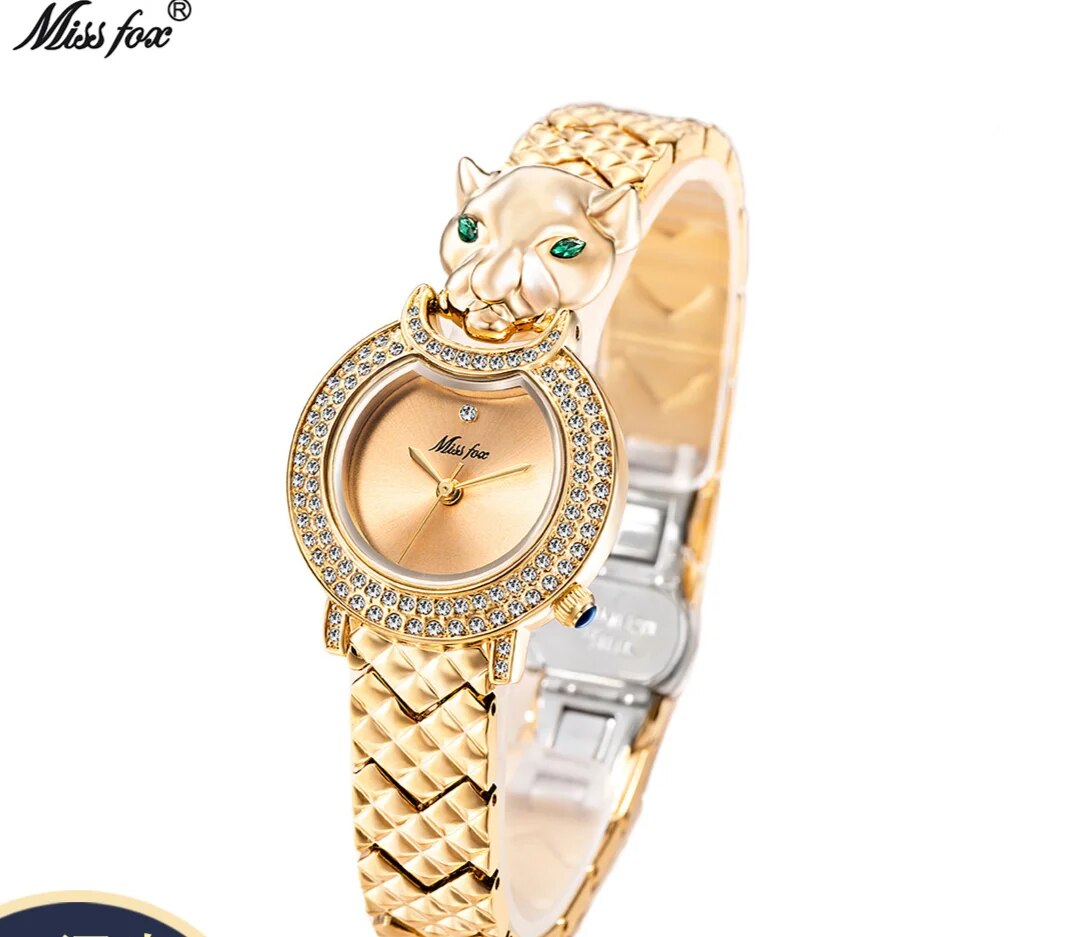 MISS FOX Design Sense Leopard quadrante piccolo braccialetto tendenza moda orologio al quarzo da donna_voghion.com