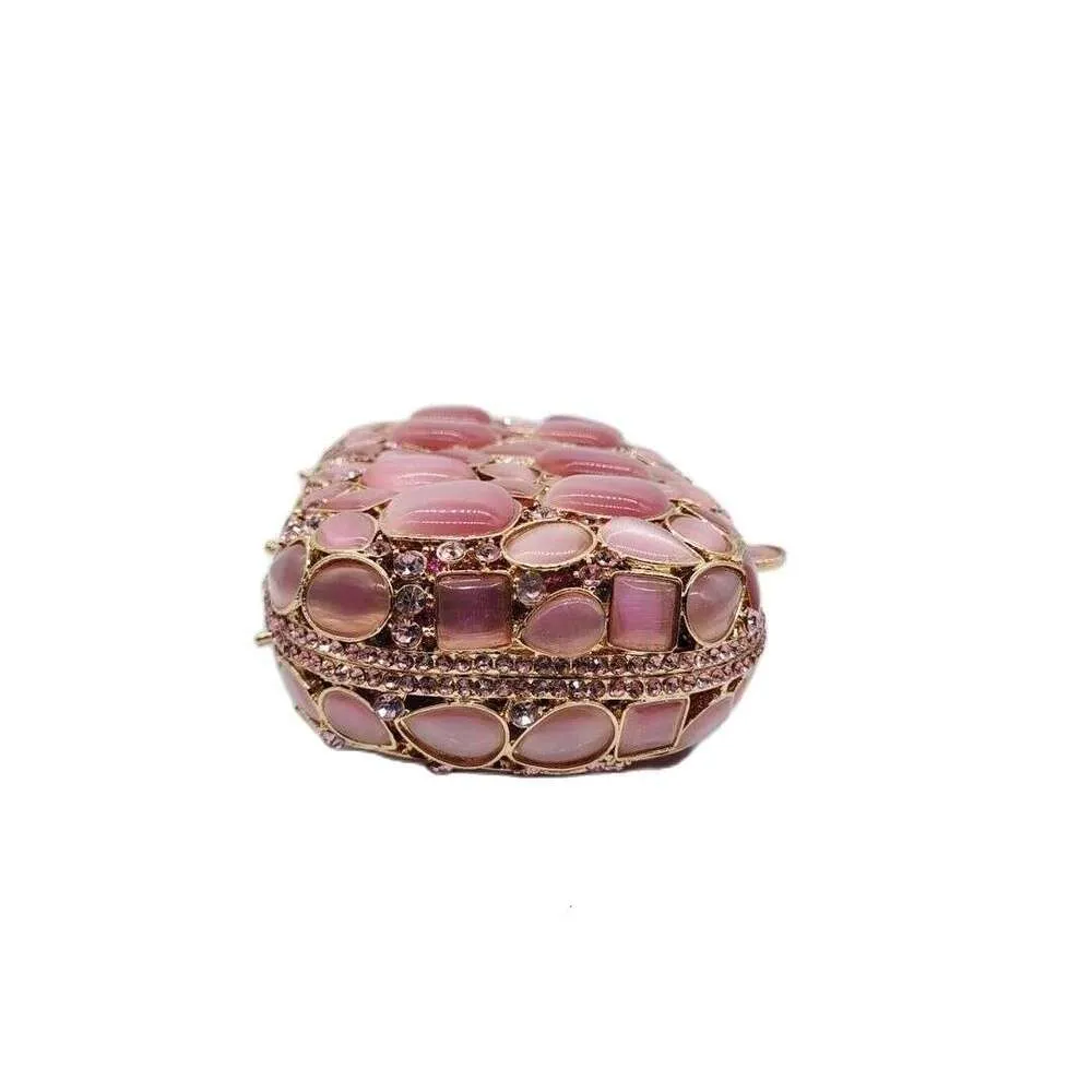 Pietre luccicanti Scatola di metallo Glitter lucido Dias Sera Matrimonio Festa Pochette Borsa Moda Donna Borsa a mano Borsa a tracolla_voghion.com