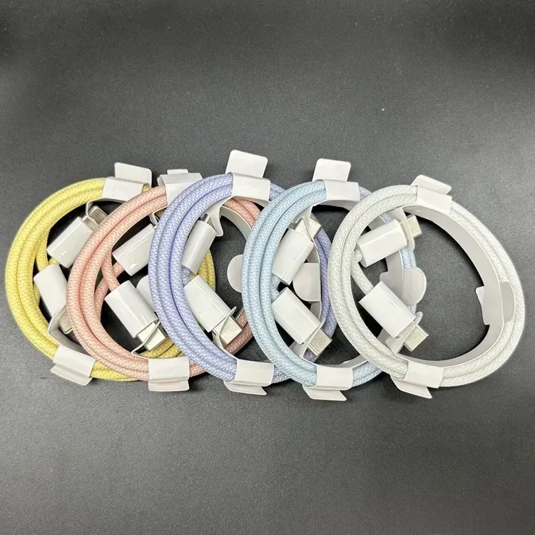Kostenloser Versand Home OEM Qualität 60W PD Kabel Für IPhone15 Schnelle 1m 3FT USB Zu Typ C Geflochtene Lade cords Schnell IPhone_voghion.com