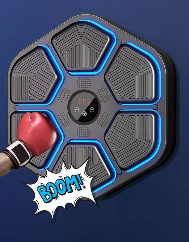 Fitness y entretenimiento integrales: máquina de música inteligente con dianas de boxeo para pared, diversión sin límites para los niños._voghion.com