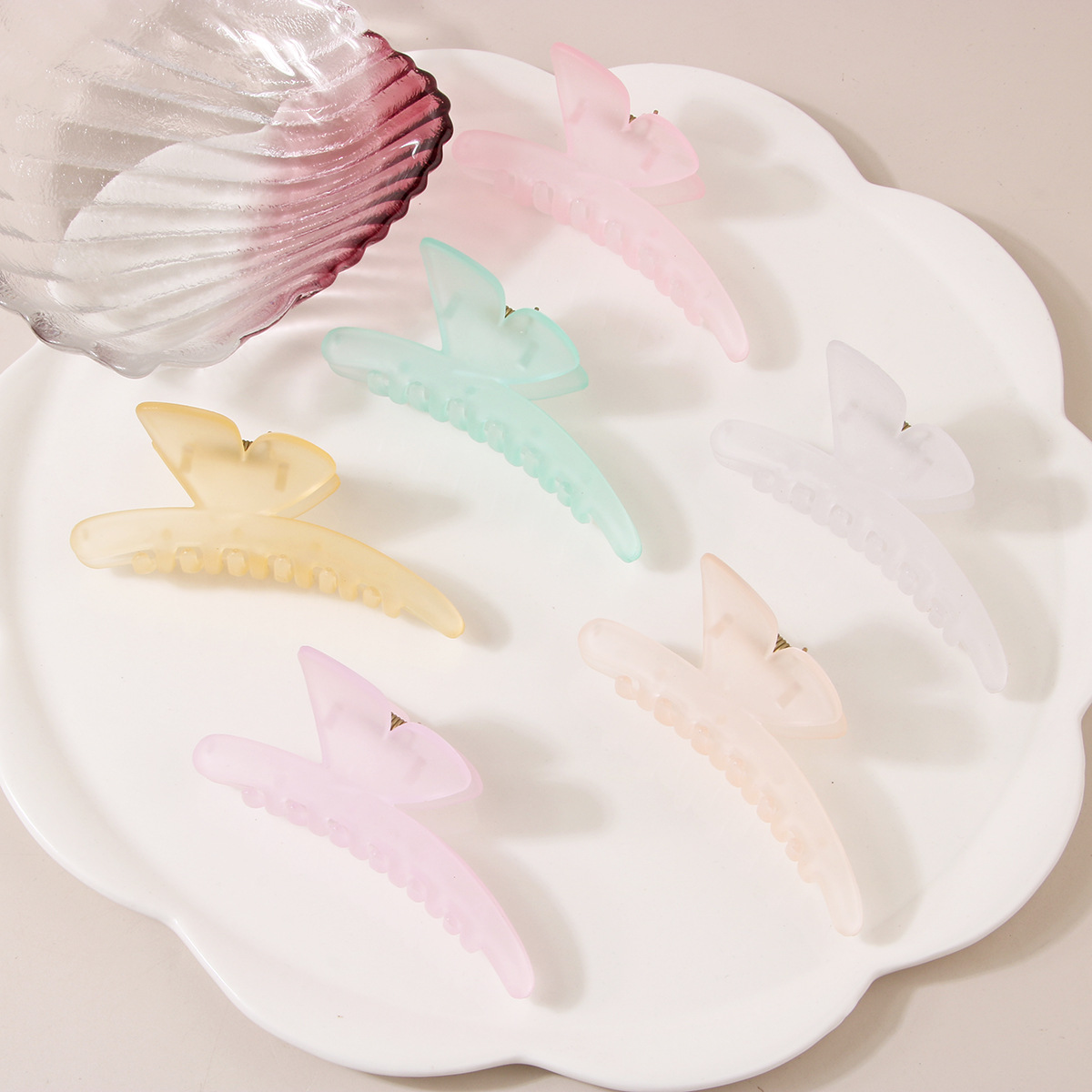 Cross-border high-end Korean butterfly hairpin female cute sweet shark clip summer hair clip hair accessories_voghion.com