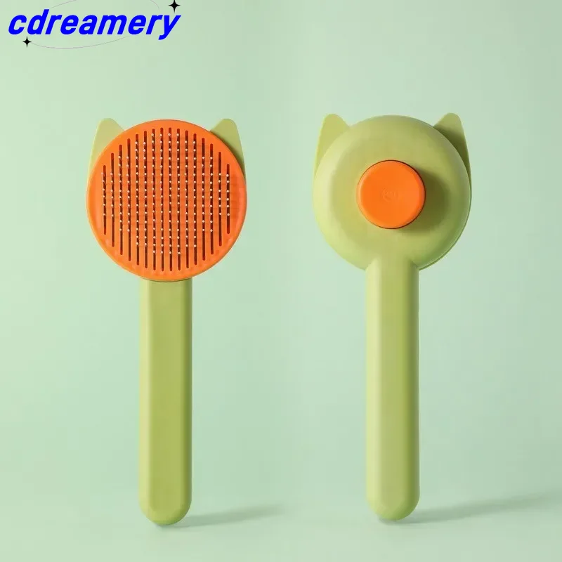 1PC One Click Dehairing Pet Supplies Katze und Hund Kamm Automatische Dehairing Kunststoff Sauber Zeit und Mühe_voghion.com