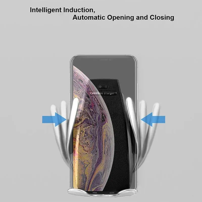 Top Of The Line Automatic Clamping 10W Qi Wireless Car Charger With 360 Degree Rotating Ventilation Port Installation_voghion.com