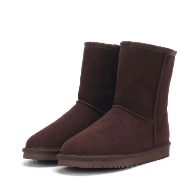 Damen Kurzschnee Aus 5825 Shearg Bootie Lässig Weiche Bequeme Schaffell Warm Halten Stiefel Schuhe mit Box Karte Staubbeutel_voghion.com