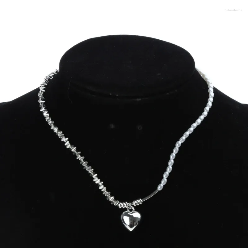 Chains Sweet Cool Heart Stackable Necklace Temperament Clavicle Chain Collar_voghion.com