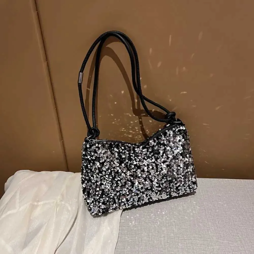Einfarbig Crossbody Mode INS Pailletten Schulter Taschen Telefon Geldbörse Handtasche Abend Clutch Tasche Mädchen DIYC241103_voghion.com