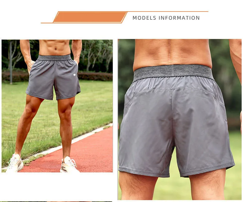 Men's Shorts Yoga Outfit Men Short Pants Running Sport Basketball Breathable Trainer Trousers Adult Sportswear Gym_voghion.com