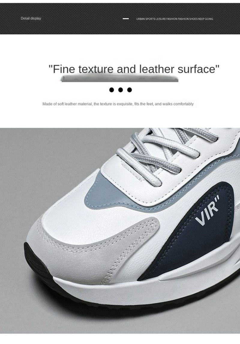 Baskets casual homme blanches plateforme outdoor confortables_voghion.com