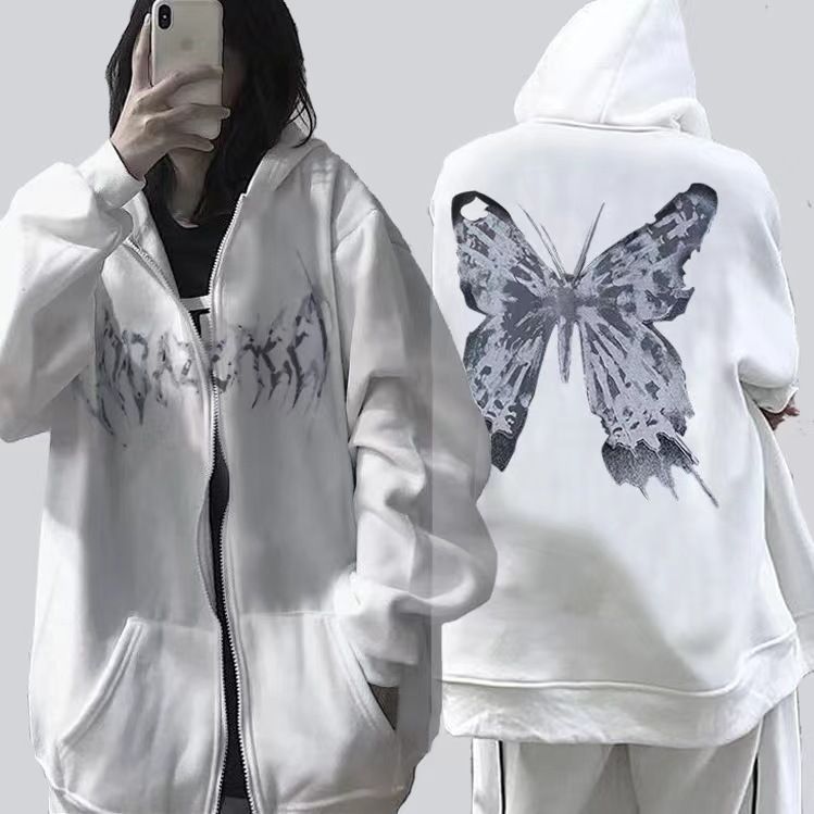 Gothic Schmetterling Kapuzenjacke Herren Für Herbst Und Winter_voghion.com