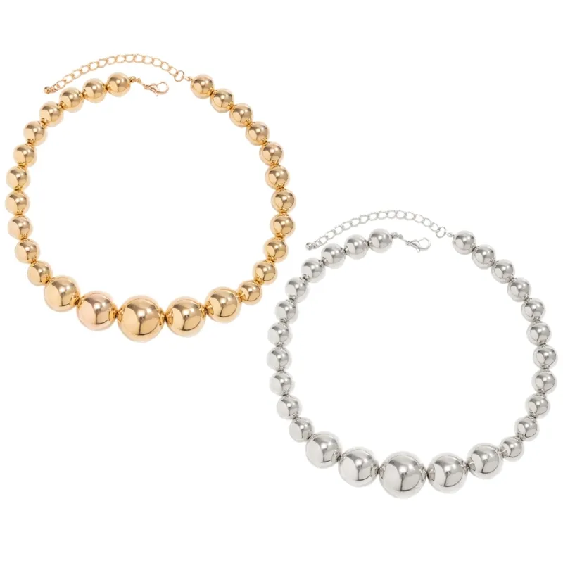 Chains Edgy Gothic Beads Chain Accessory Fashionable Neckchains Ornament For Gatherings_voghion.com