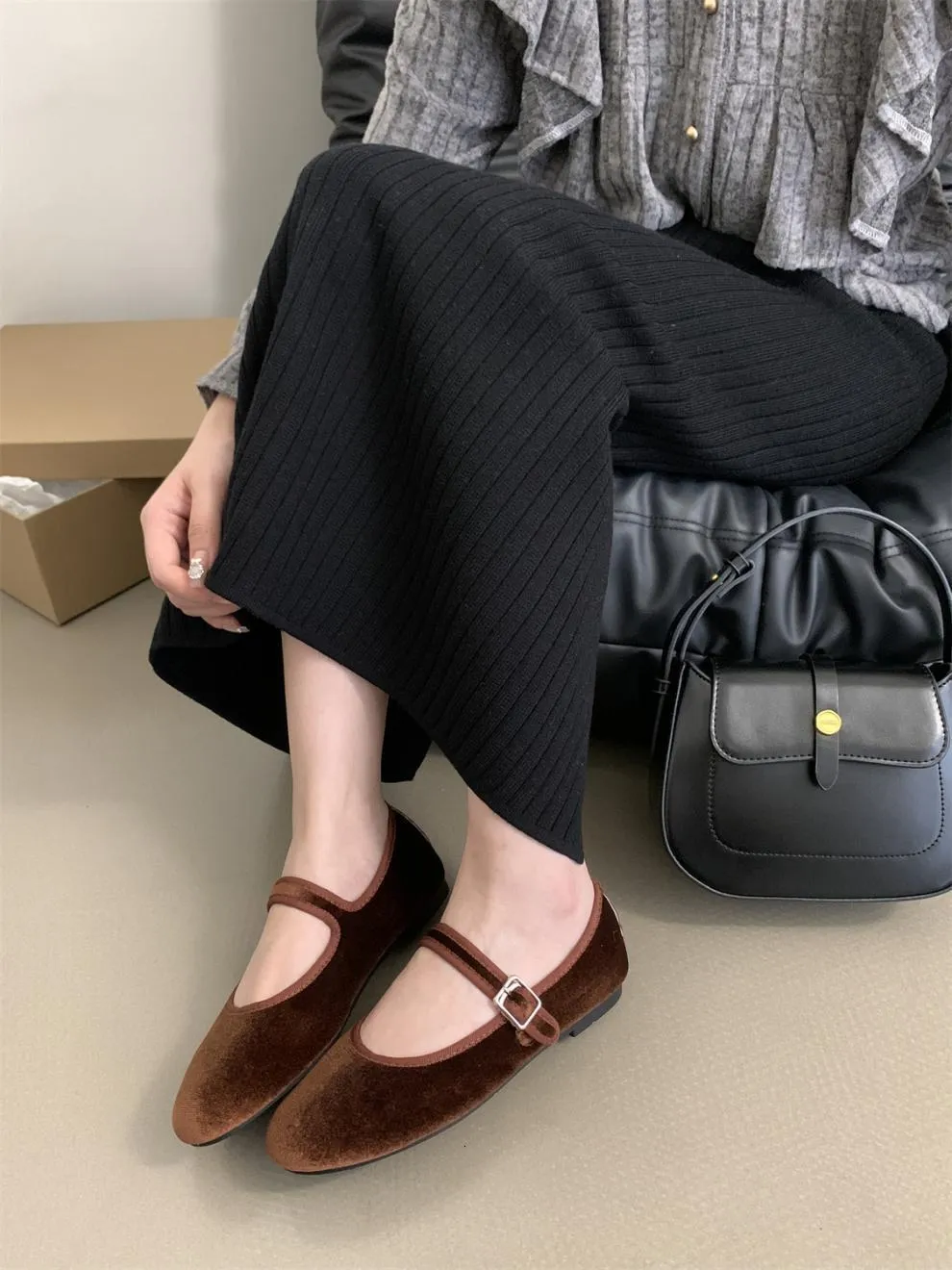 Mary jane instappers voor dames comfortabele platte schoenen_voghion.com