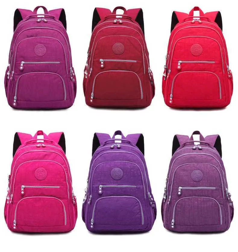 Mode skolryggsäck Student för tonårsflicka Pojke 2023 Reseryggsäckar Väska Dam Nylon Vattentät Laptopväska_voghion.com