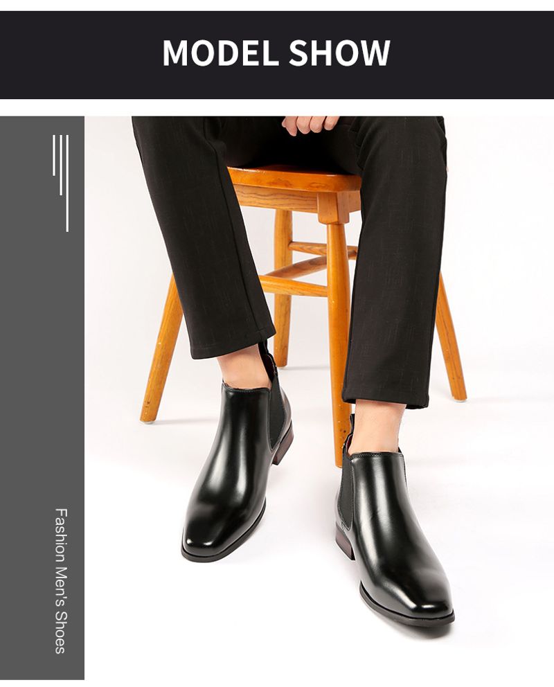 Botines de cuero genuino para hombre_voghion.com