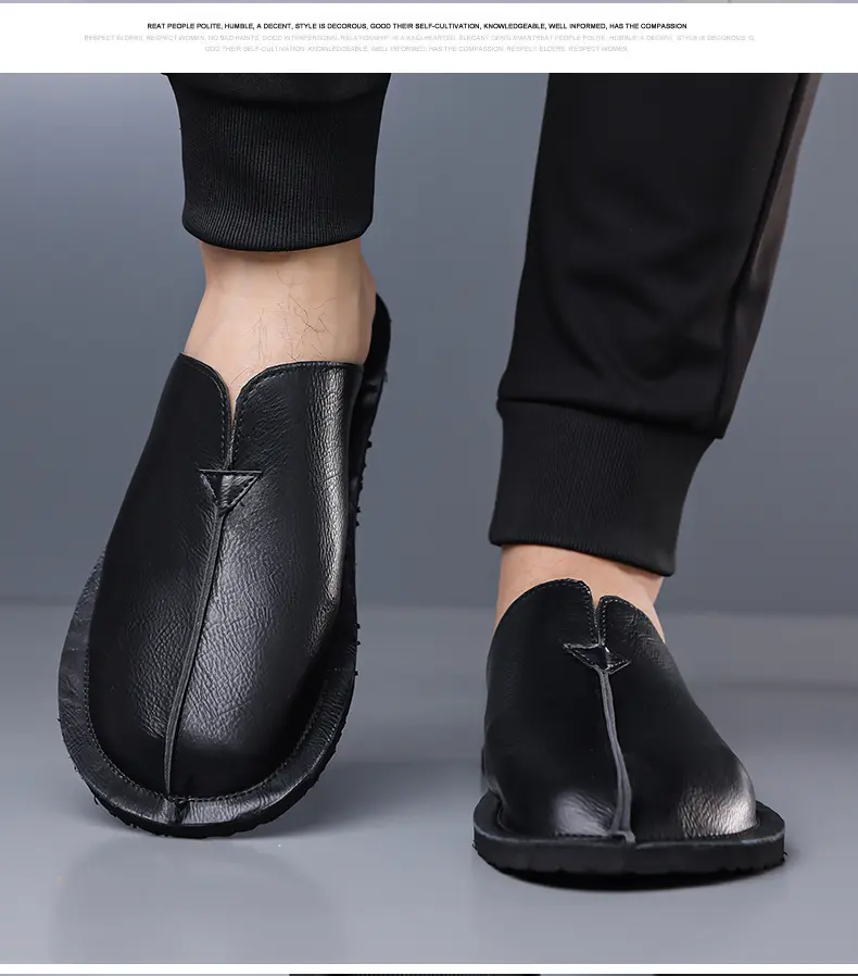 Men's Microfiber Leather Sandals Casual Summer Beach Slippers_voghion.com