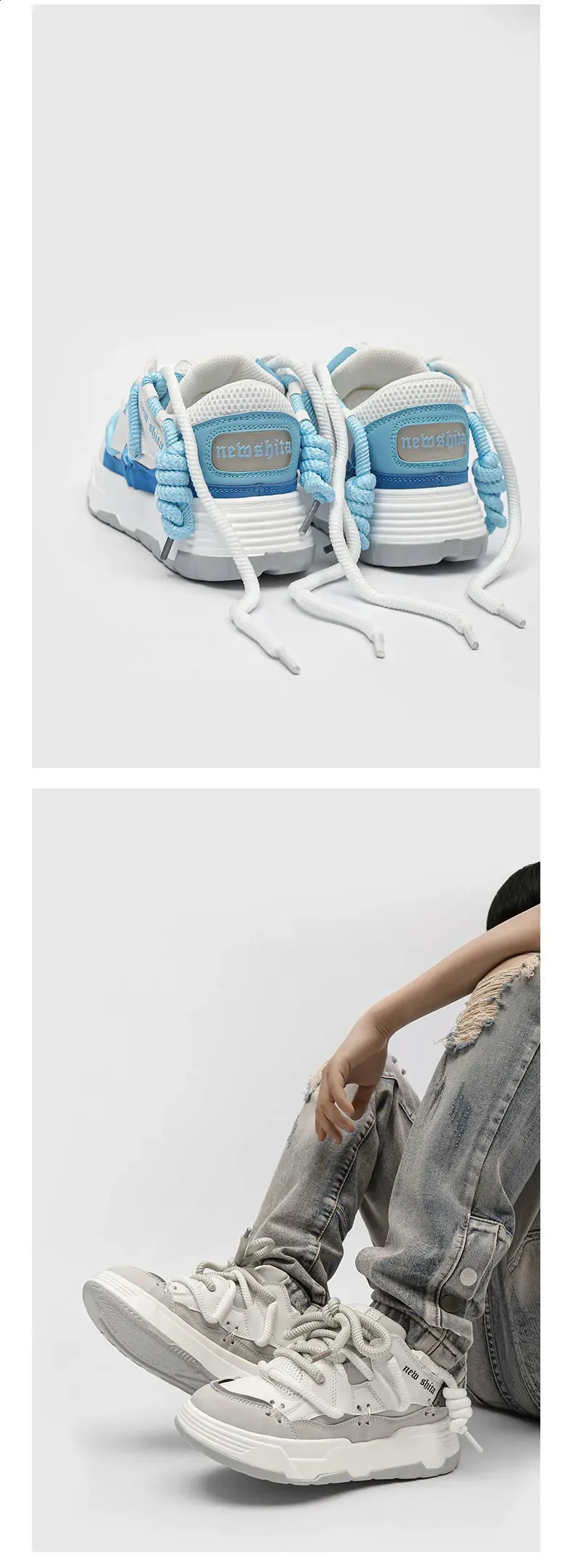 buty damskie ly bread szeroka podeszwa para unisex krótkie i pulchne trampki hip-hop 41 42 44 240911_voghion.com